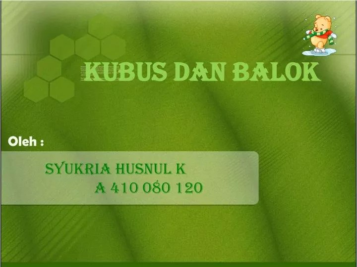 PPT KUBUS DAN BALOK PowerPoint Presentation ID3685267