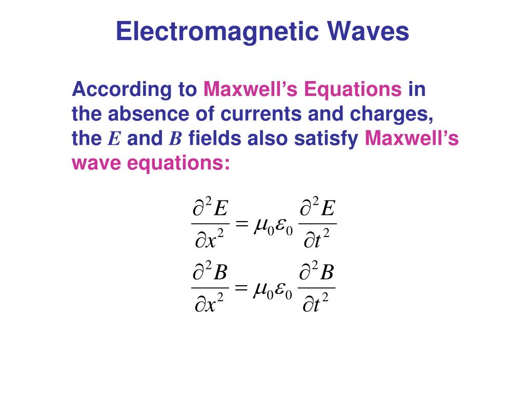 PPT Maxwell’s Equations and Waves PowerPoint Presentation ID3685470