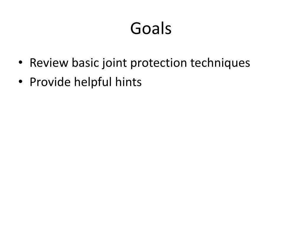 PPT Joint Protection of the Hands PowerPoint Presentation, free