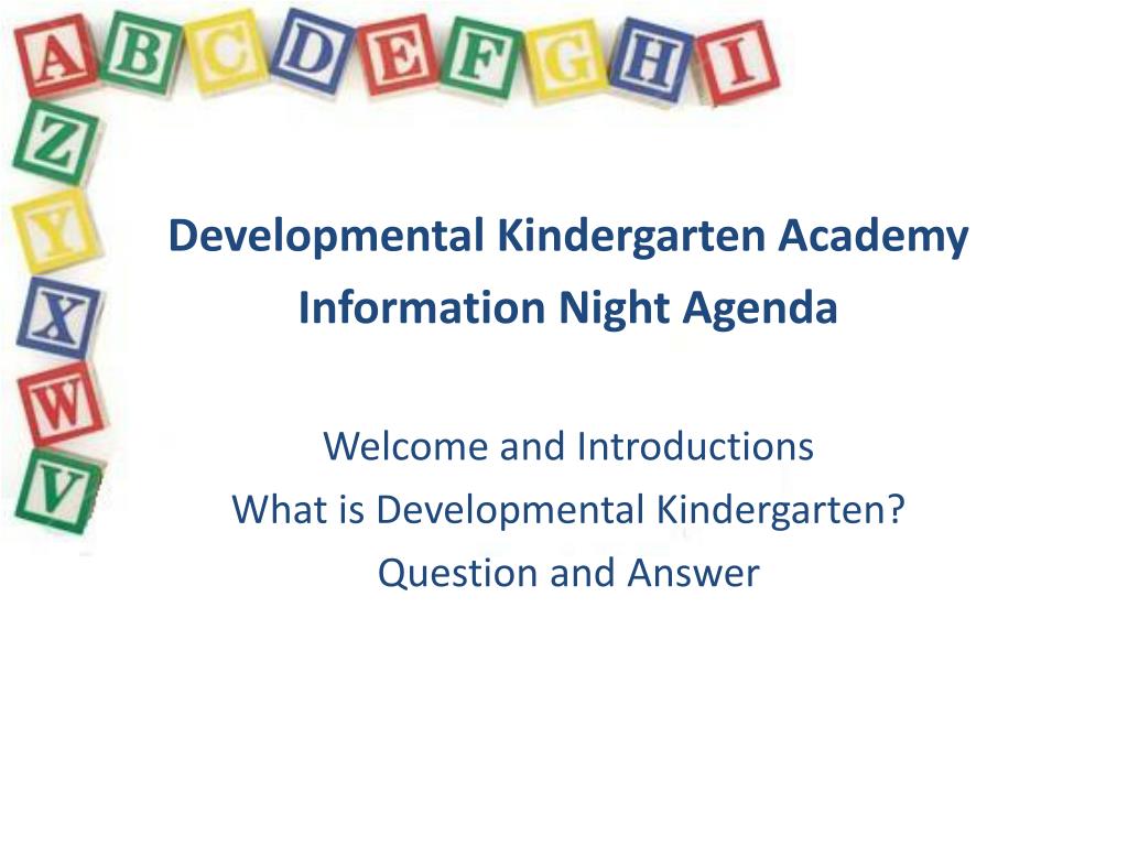 PPT DEVELOPMENTAL KINDERGARTEN ACADEMY PowerPoint Presentation, free