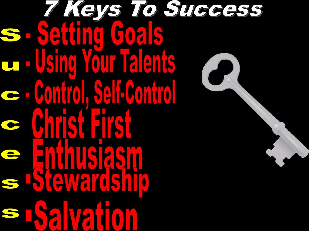 PPT 7 Keys To Success PowerPoint Presentation, free download ID3690579