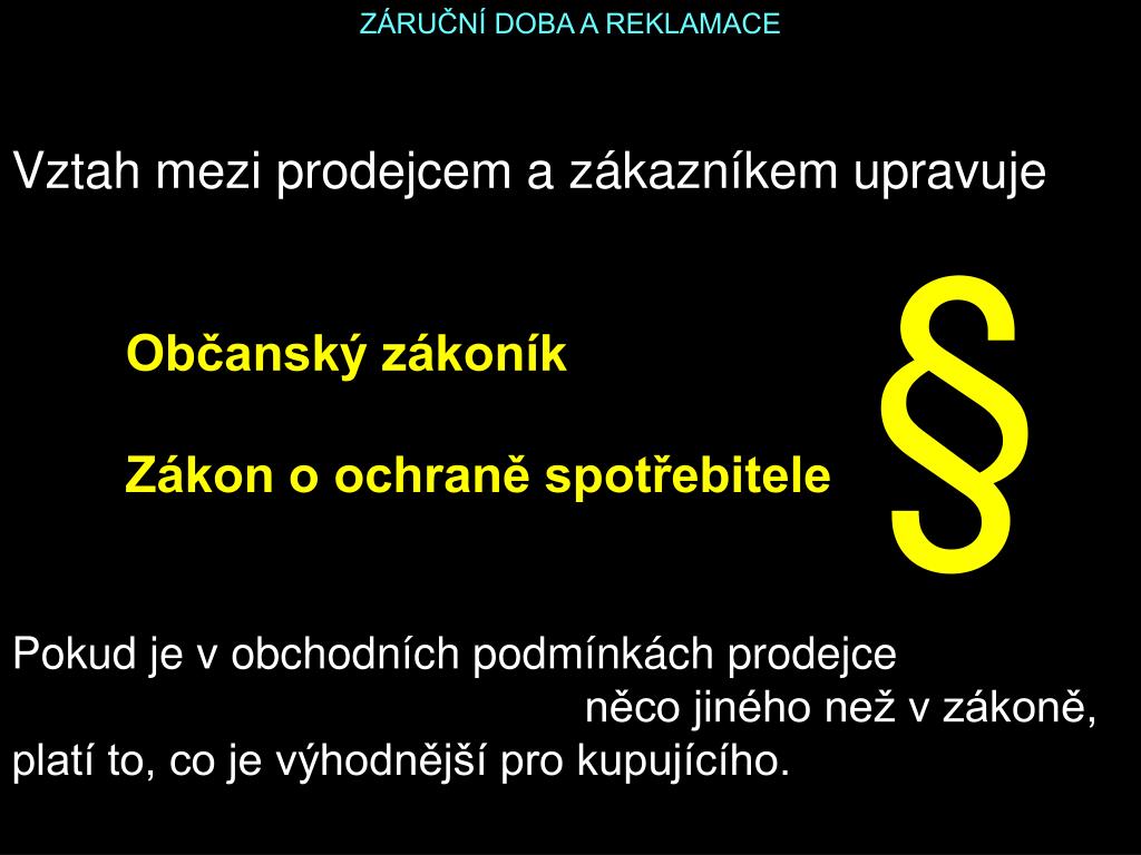 Kabat Analyzovat Zeton Obcansky Zakonik Reklamace Spolehlivost Verny Za Druhe