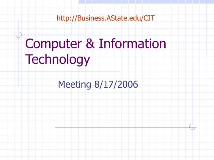 PPT Computer & Information Technology PowerPoint Presentation, free