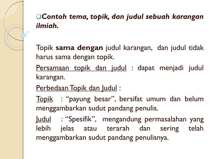 Contoh Topik Dan Judul Skripsi Kualitatif Bahasa IMAGESEE