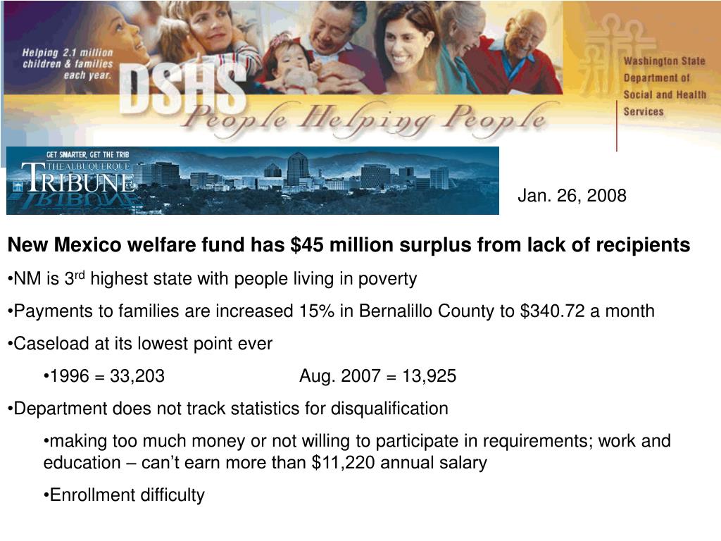 PPT Welfare Reform in Washington State PowerPoint Presentation, free