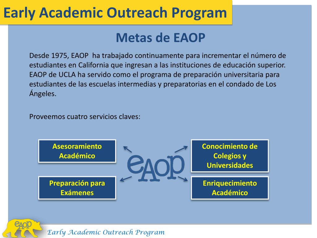 PPT UCLA ’s Early Academic Outreach Program PowerPoint Presentation ID3704368