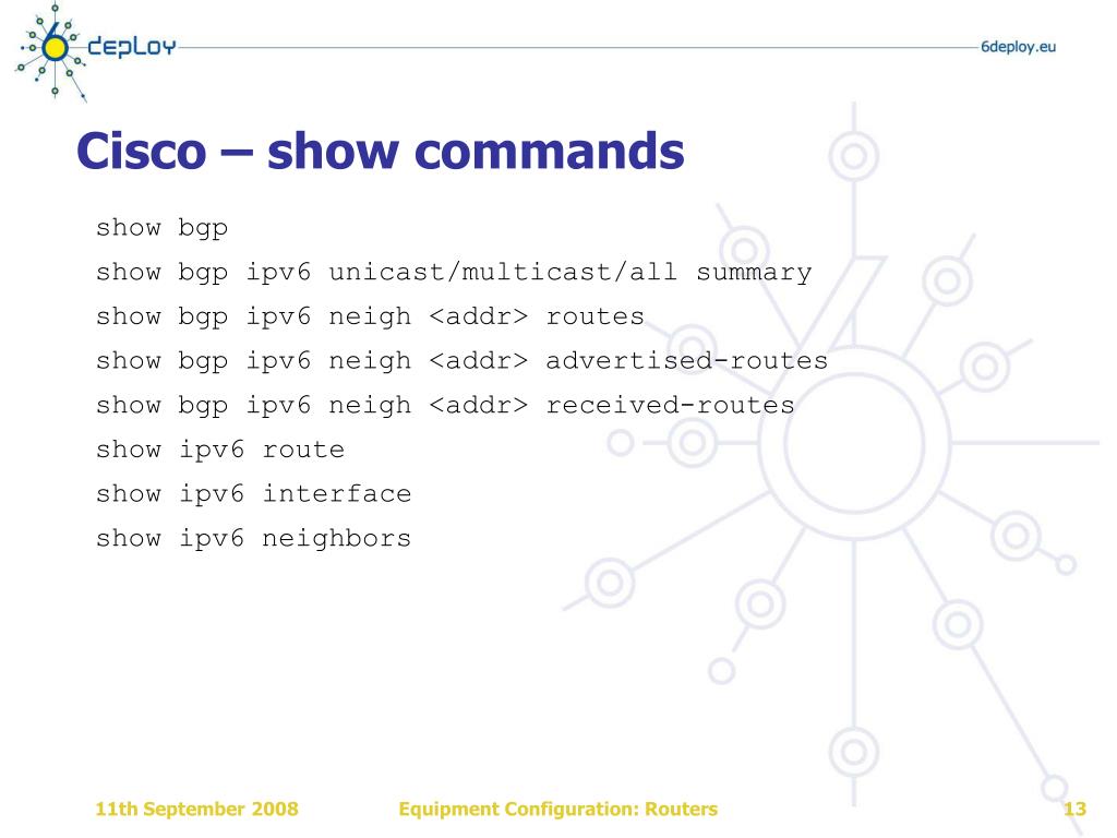 PPT Equipment Configuration Routers PowerPoint Presentation, free
