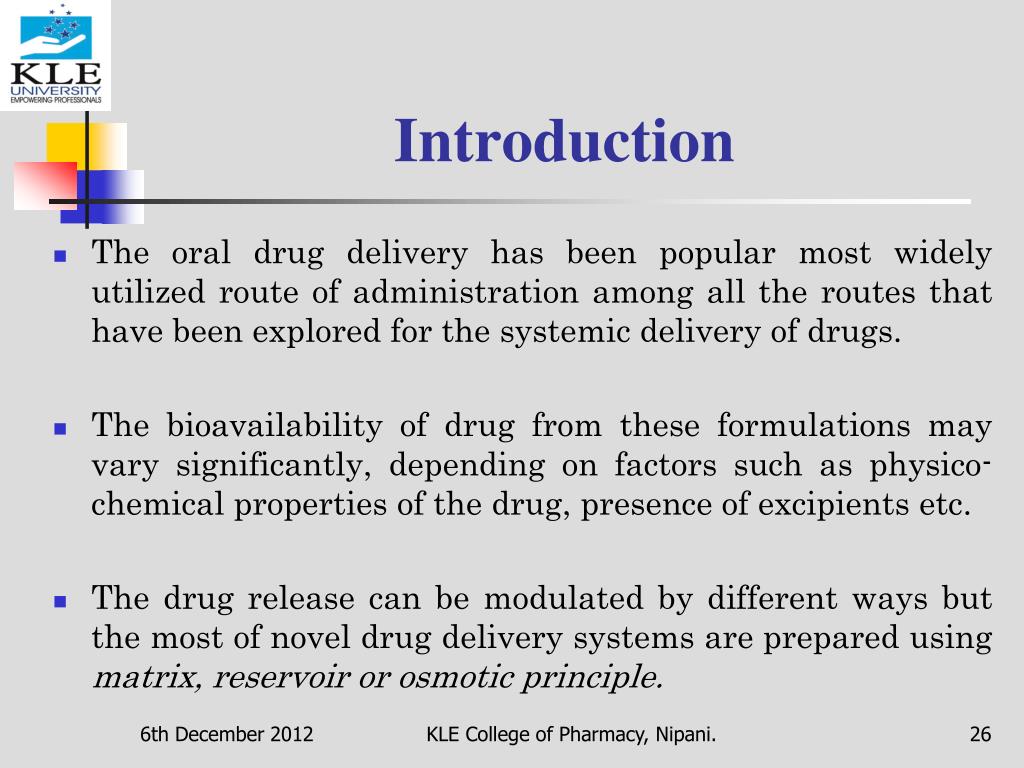 PPT Controlled Release Oral Drug Delivery System PowerPoint