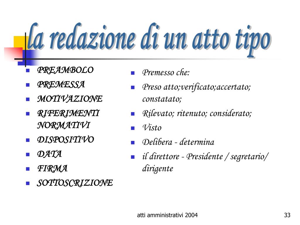 PPT L’atto amministrativo PowerPoint Presentation, free download ID