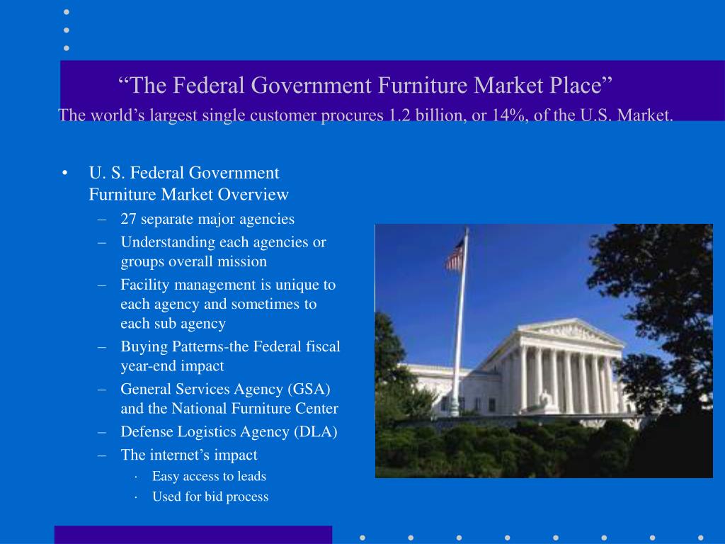 PPT U. S. Federal Government Furniture Market Overview 27 separate