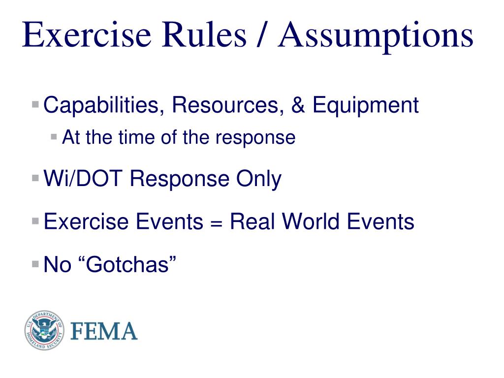 PPT Wisconsin Department of Transportation Metro District Tabletop Exercise PowerPoint