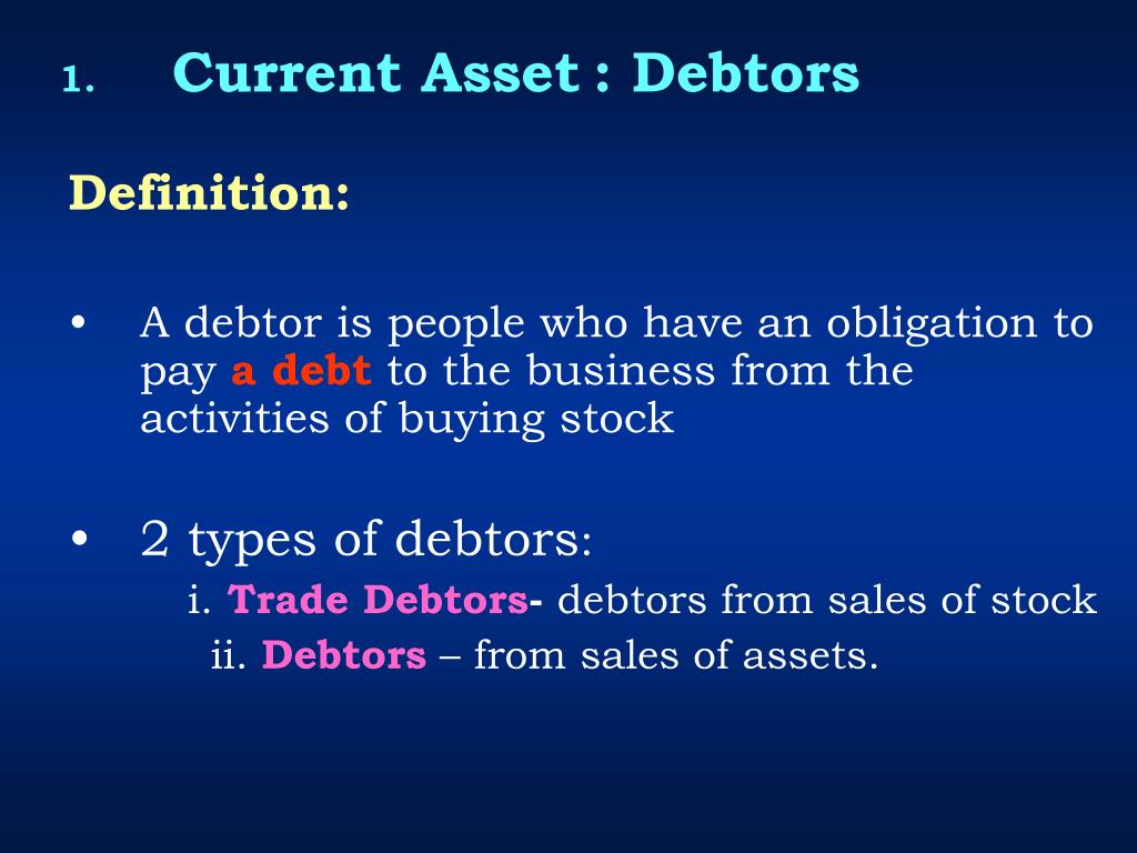 PPT ACCOUNTING FOR ASSET DEBTOR PowerPoint Presentation, free