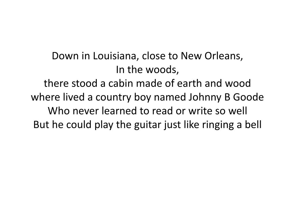 PPT Songs 2 Johnny B Goode PowerPoint Presentation, free download