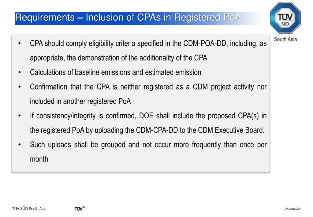 PPT Programme of activities (PoA) Requirements & Challenges in CPA
