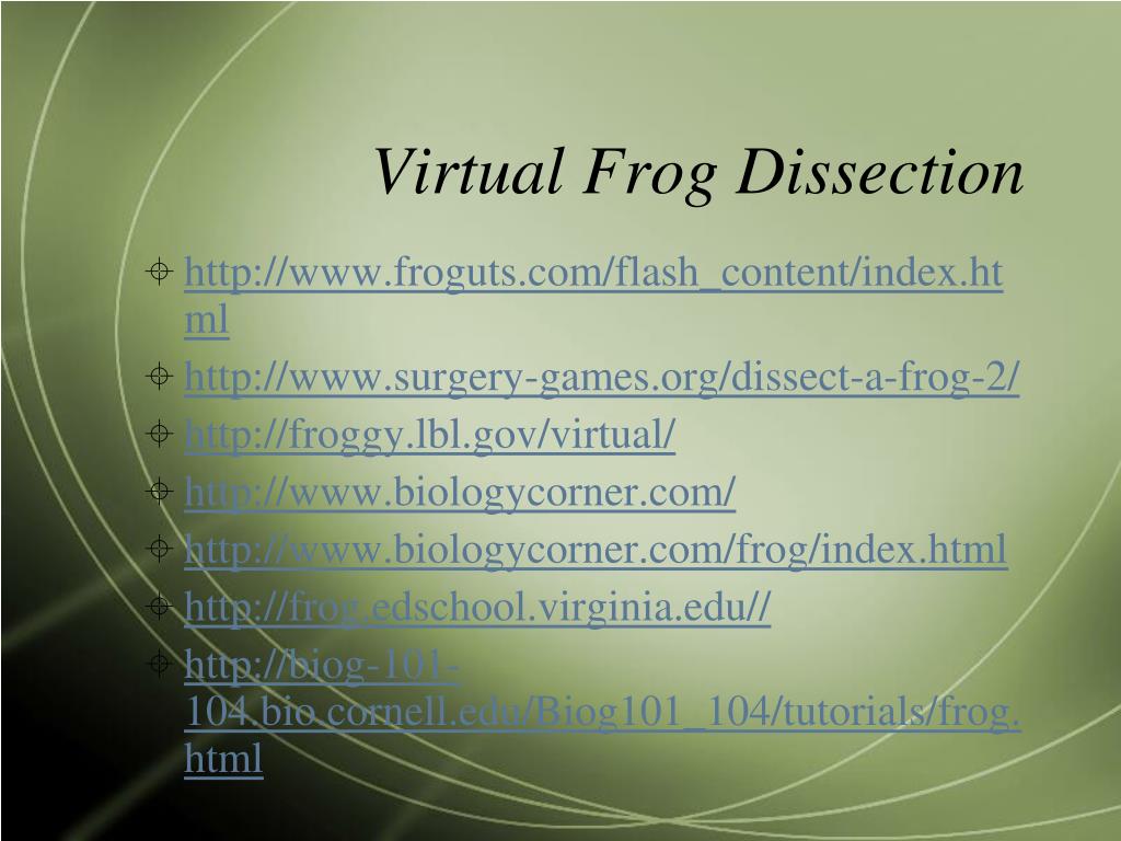 Virtual lab virtual frog dissection answers hhbopqe