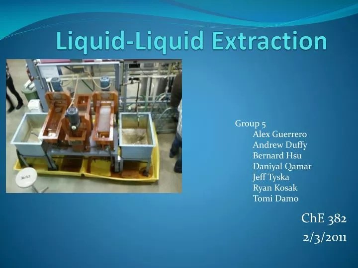 PPT LiquidLiquid Extraction PowerPoint Presentation, free download