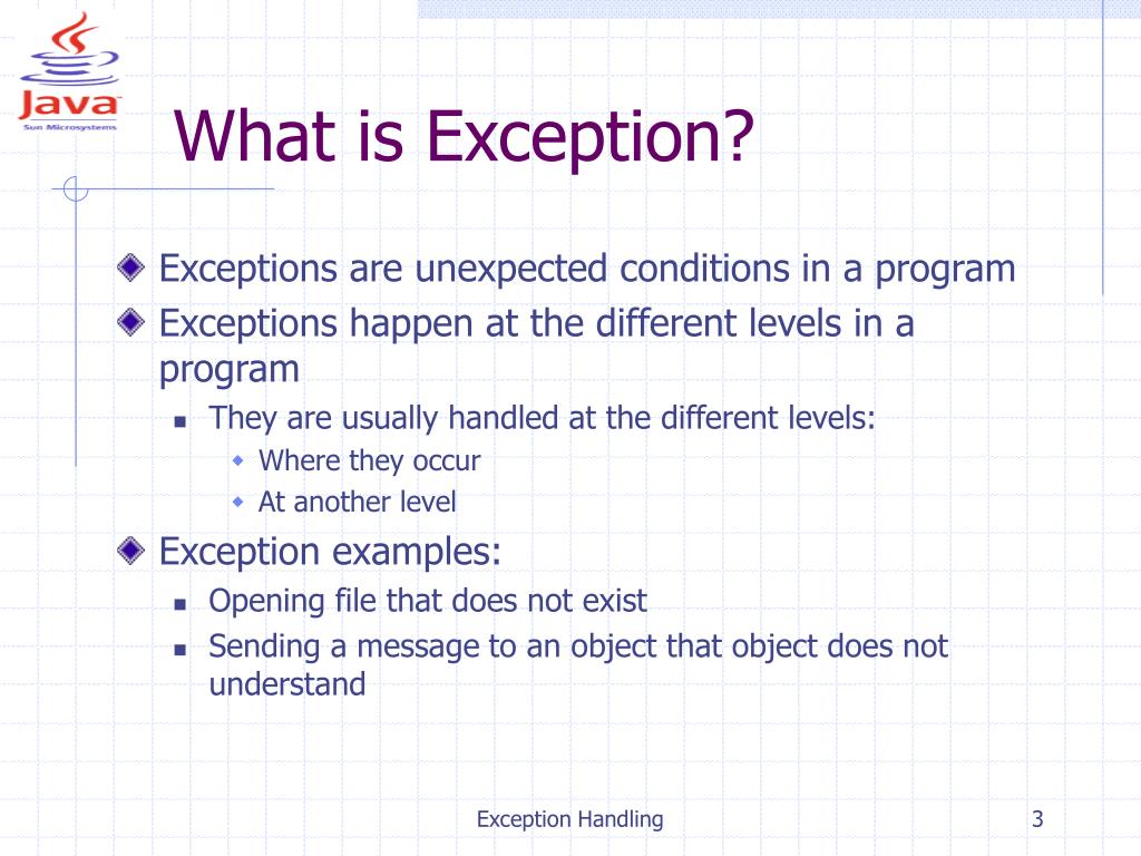 PPT Exception Handling PowerPoint Presentation, free download ID