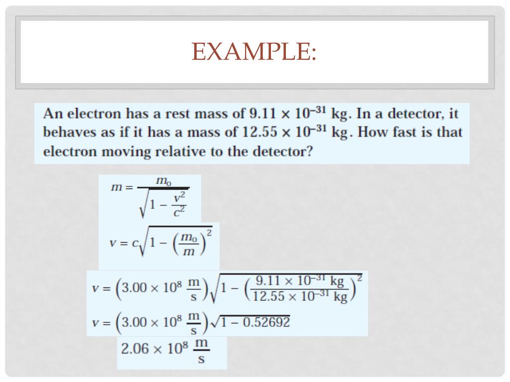 PPT Relativistic Mass and Energy PowerPoint Presentation, free