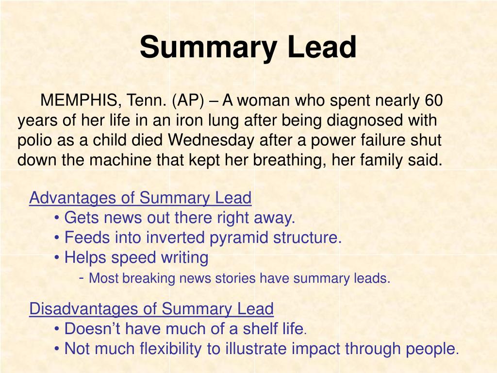 PPT Writing The Lead PowerPoint Presentation, free download ID3720409