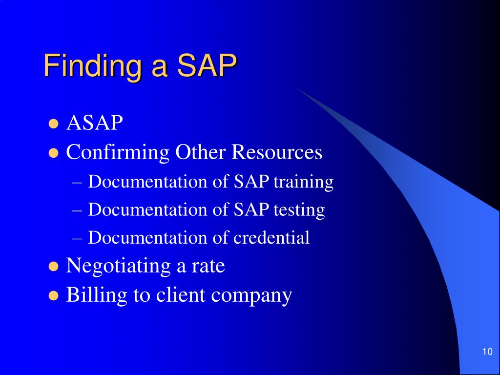 PPT Fundamentals of the DOT/SAP Process PowerPoint Presentation, free