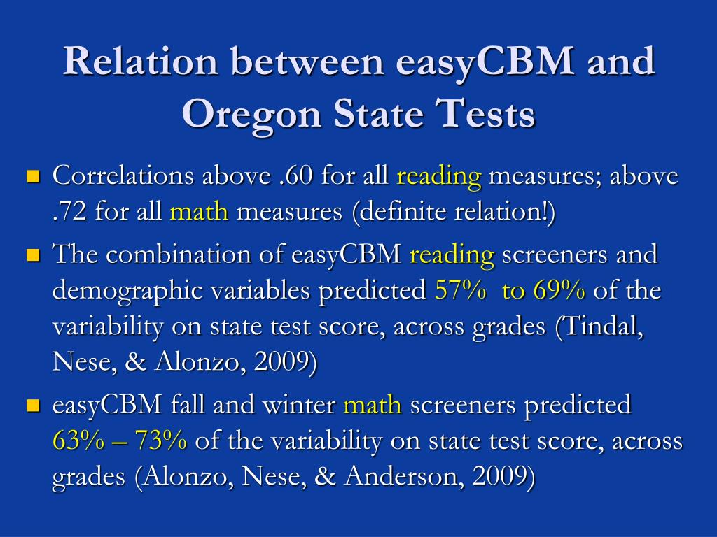 PPT easyCBM Online Progress Monitoring System PowerPoint