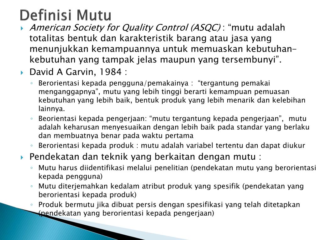 PPT Manajemen Mutu PowerPoint Presentation, free