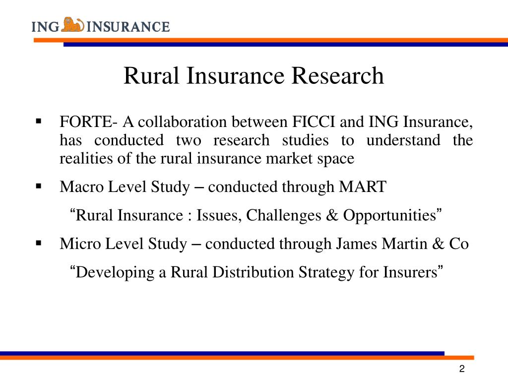 PPT Rural Insurance Scenario A Research based presentation