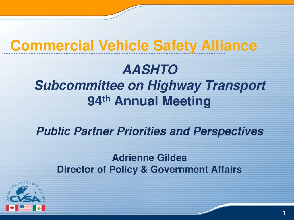 PPT Commercial Vehicle Safety Alliance PowerPoint Presentation, free