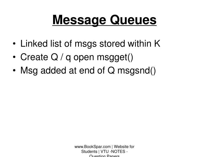 PPT Message Queues PowerPoint Presentation, free download ID3726255