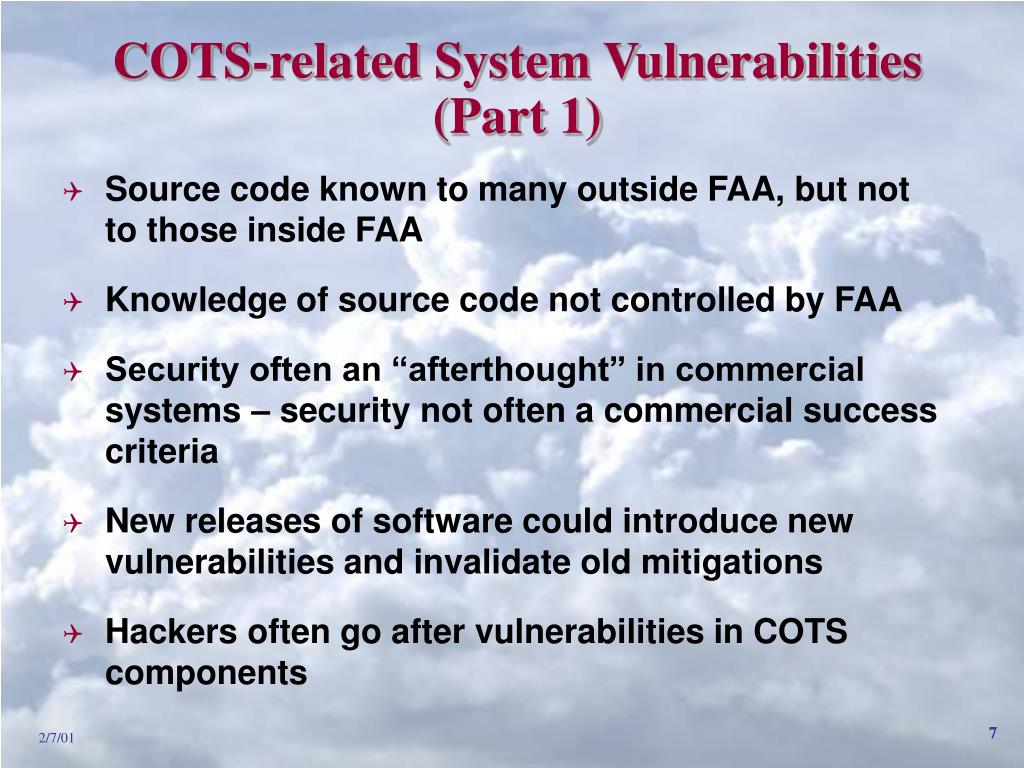 PPT THE IMPACT OF COTS COMPONENTS ON BUILDING TRUSTWORTHY SYSTEMS
