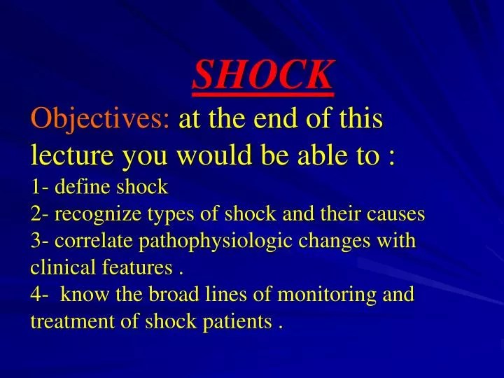 PPT Shock is not a synonym to hypotension! PowerPoint Presentation