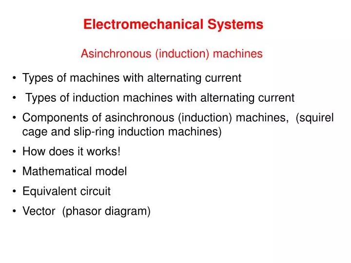 PPT Electromechanical Systems PowerPoint Presentation, free download ID3731459