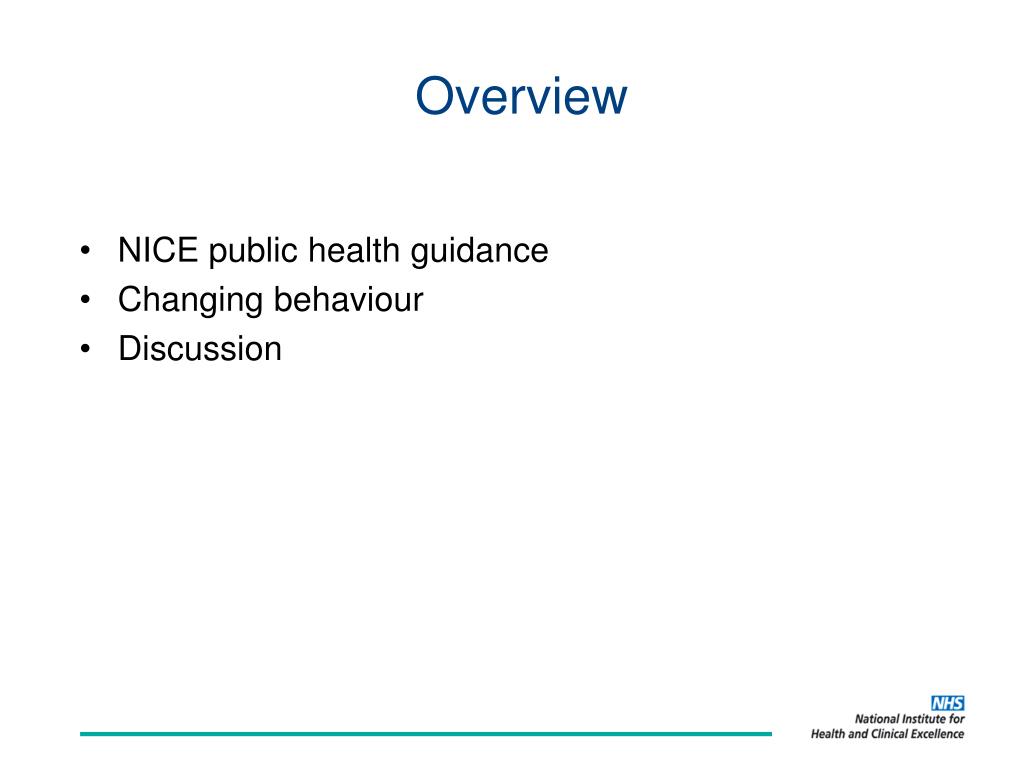 PPT Behaviour change NICE public health guidance PowerPoint