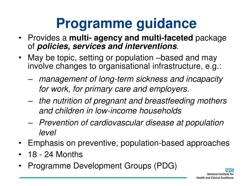 PPT Behaviour change NICE public health guidance PowerPoint