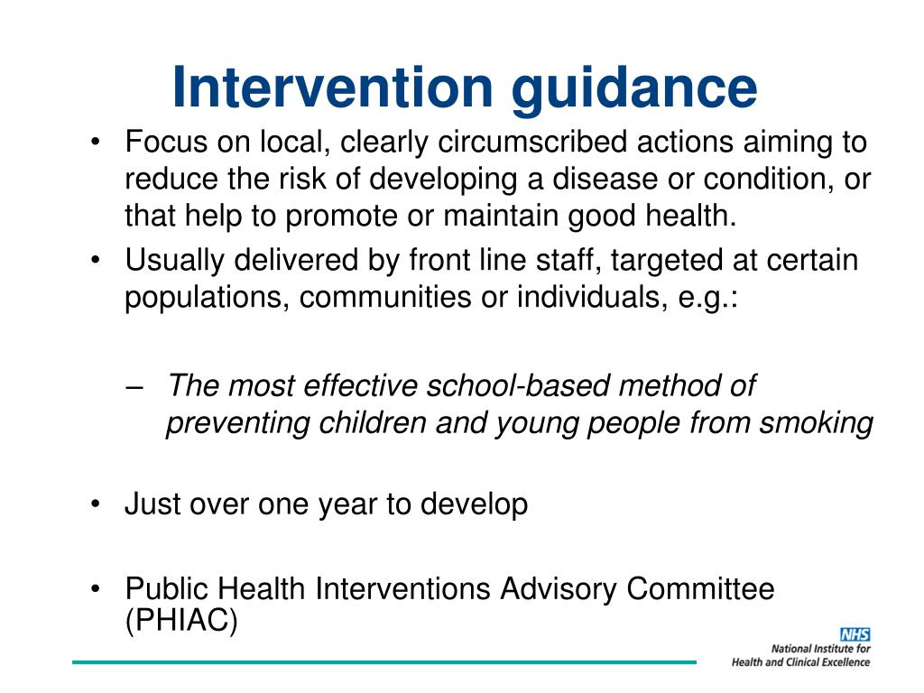 PPT Behaviour change NICE public health guidance PowerPoint