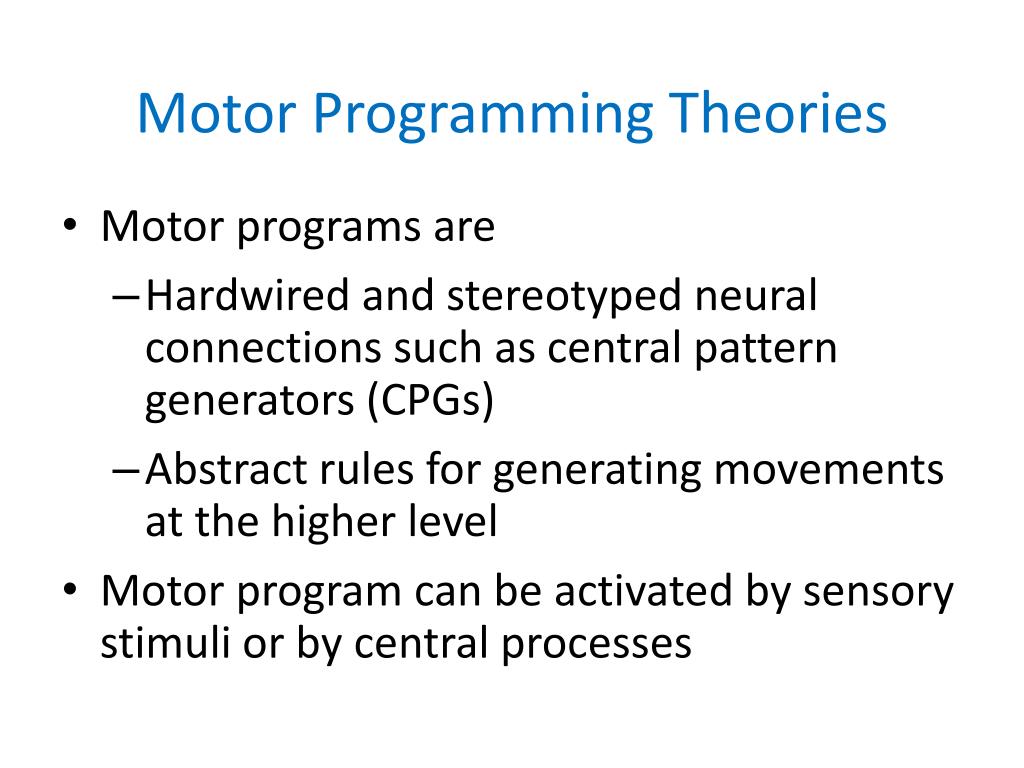 PPT PTP 512 Neuroscience in Physical Therapy Motor Control Issues