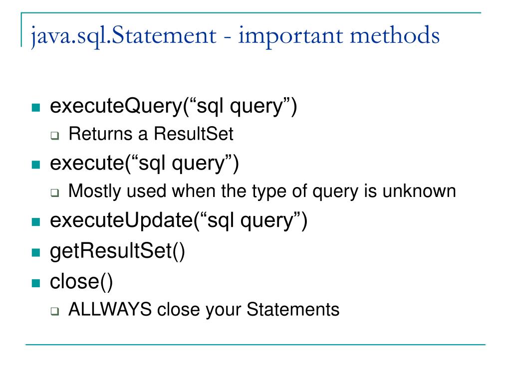 PPT Database programming in Java PowerPoint Presentation, free