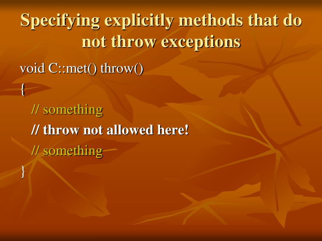 PPT Exceptions PowerPoint Presentation, free download ID3738778