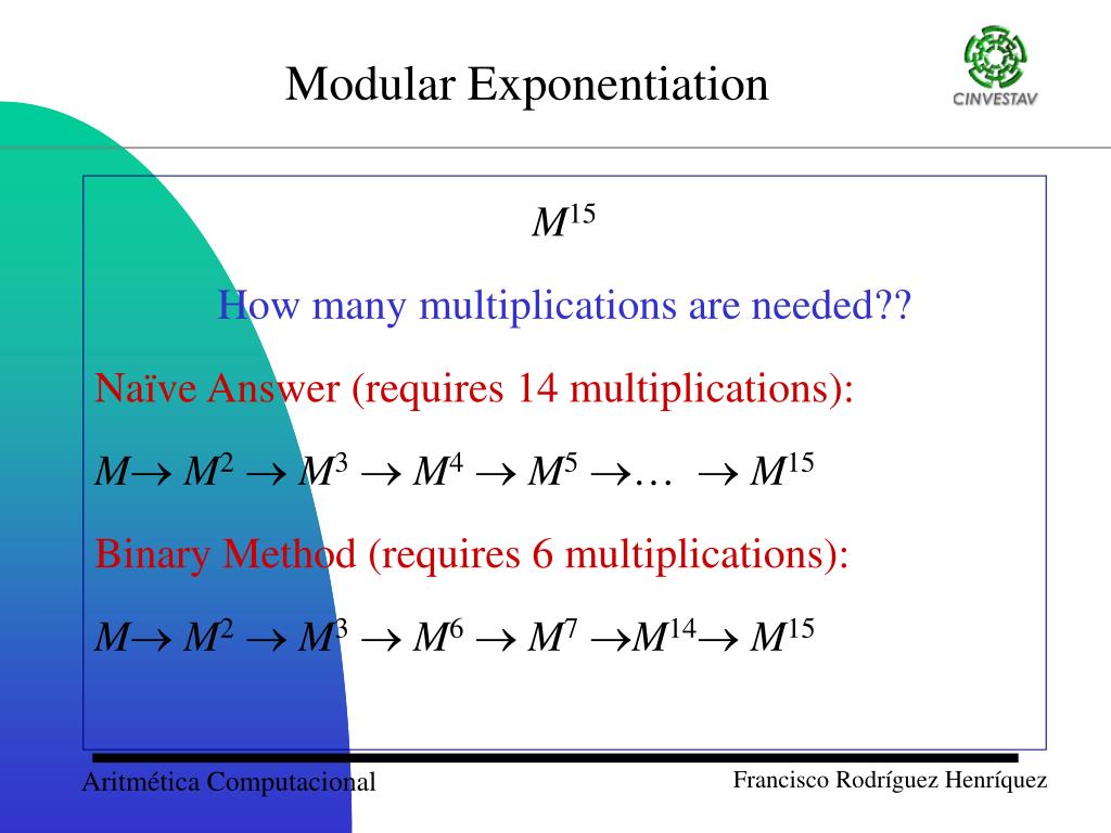 PPT Modular Exponentiation PowerPoint Presentation, free download