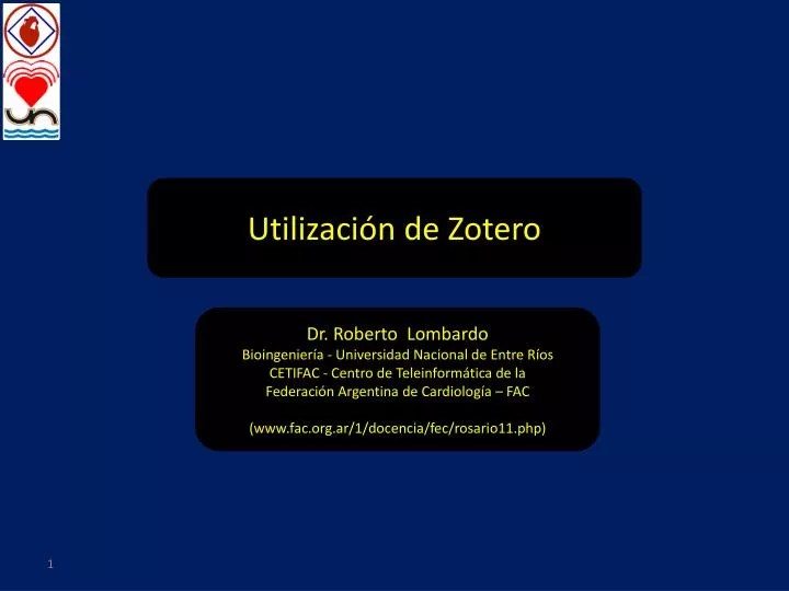PPT Utilización de Zotero PowerPoint Presentation, free download ID