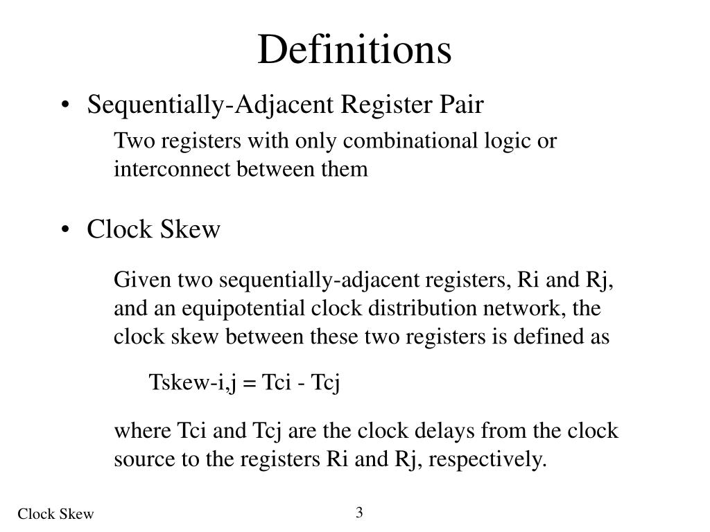 PPT Clock Skew PowerPoint Presentation, free download ID3740926