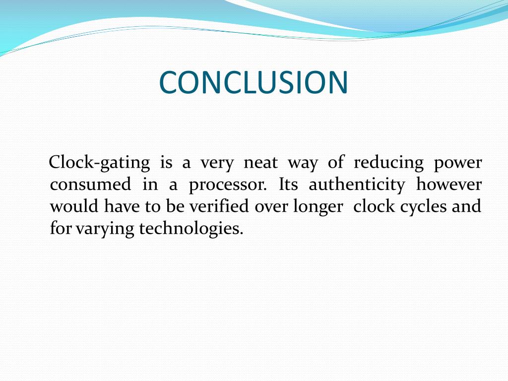 PPT PROCESSOR POWER SAVING CLOCK GATING PowerPoint Presentation
