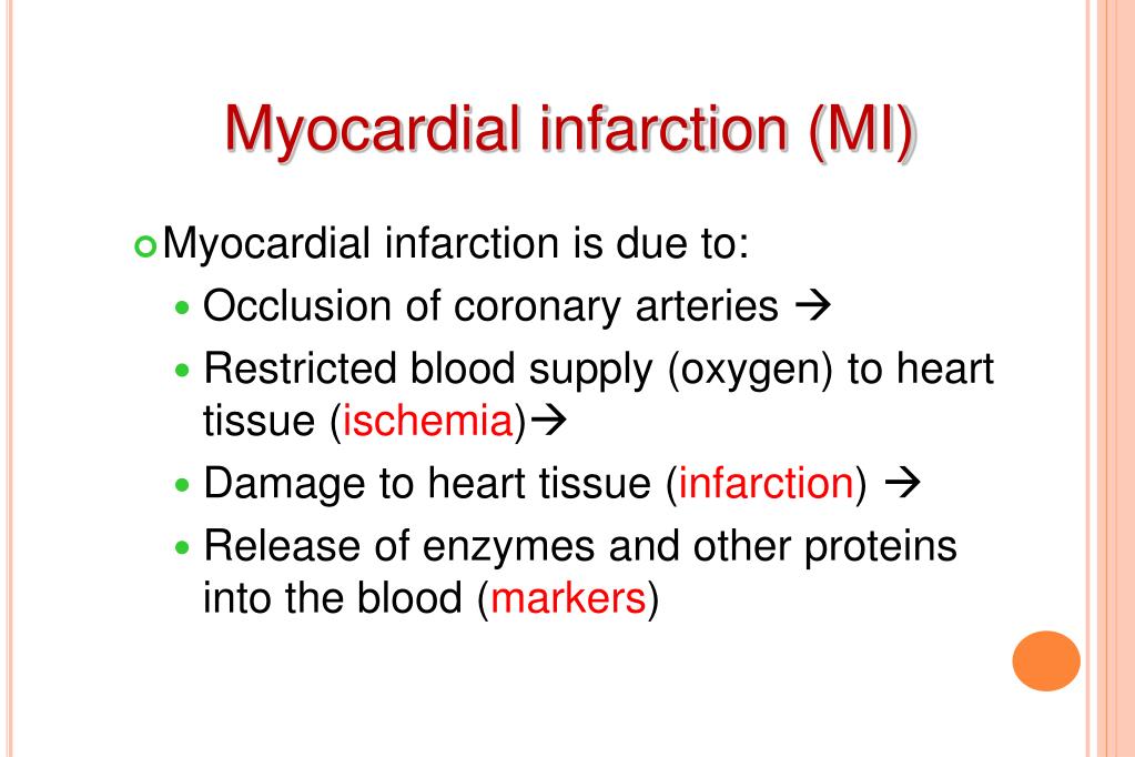 PPT Biochemical Markers of Myocardial Infarction PowerPoint Presentation ID3741297