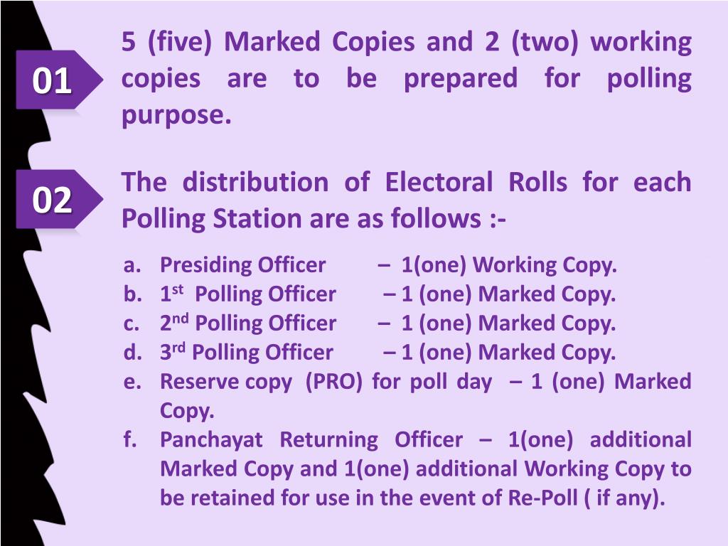 PPT Steps for Preparation of Marked Copies of Electoral Roll