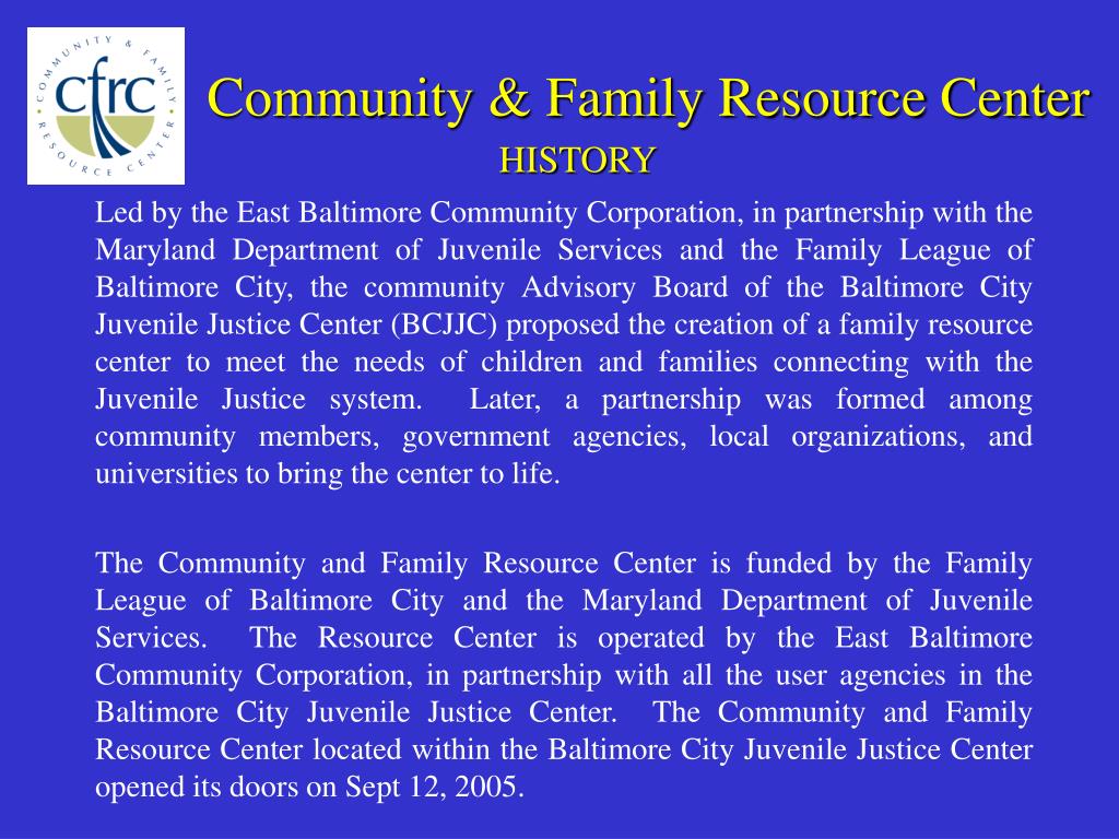 PPT Community & Family Resource Center PowerPoint Presentation ID