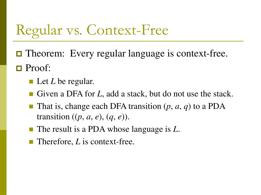 PPT Languages That Are and Are Not ContextFree PowerPoint