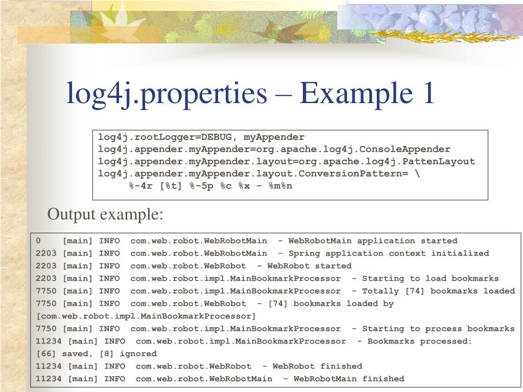 PPT Logging with Log4j PowerPoint Presentation, free download ID