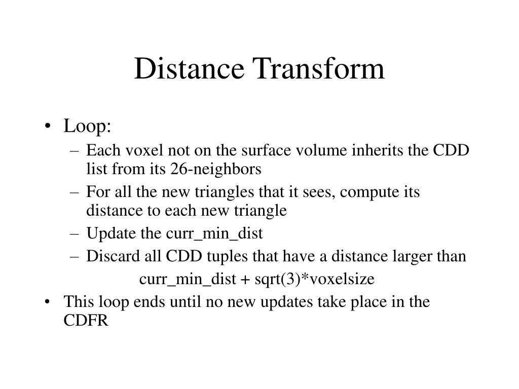 PPT Discrete Space, Voxelization and Distance Fields PowerPoint