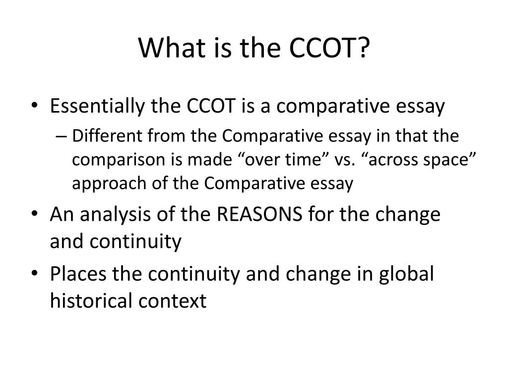 PPT Continuity and Change Over Time Essay PowerPoint Presentation