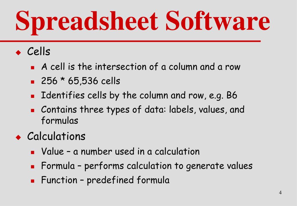 PPT Lecture 7 Desktop Publishing IV Spreadsheet Software PowerPoint Presentation ID3758180